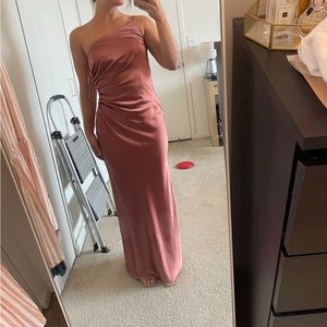 Revelry Jade Dress in Desert Rose Satin